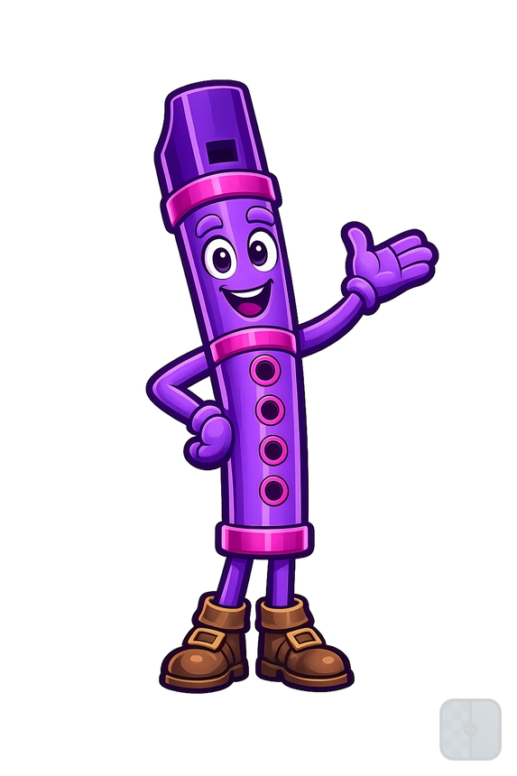 Piper, a cartoon whistle with a big grin
